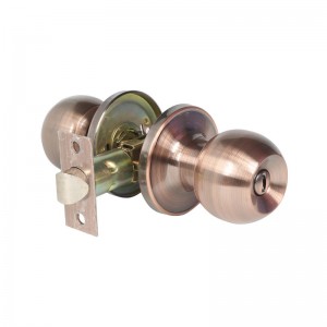 2501 Knob drzwi prywatności do sypialni i łazienki, wnętrze bezkluczykowych drzwi kulowych- antyczna miedź