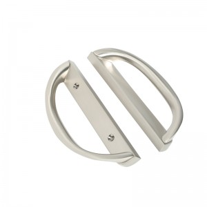 Zestaw drzwi przesuwających się drzwi patio, kształt D,niekelia (pasuje do odstępów otworów 3-15/16 ”)